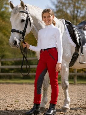 Dublin Womens/Ladies Supa-fit Euro Seat Zip Up Jodphur riding pants Sz US 32W